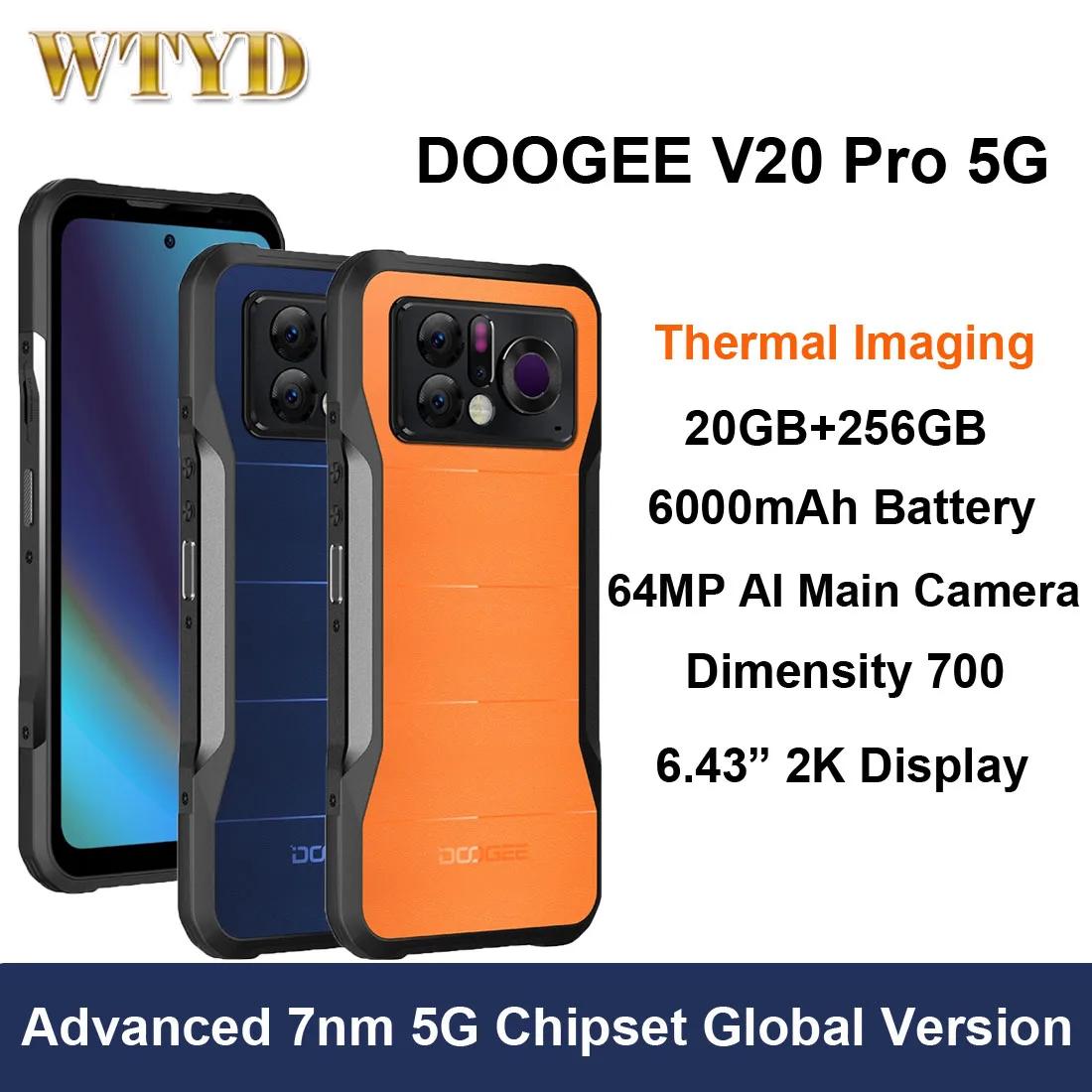 DOOGEE V20  ߰ ޴ ȭ ī޶, ȵ̵ 12 Ƽ 700 NFC Ʈ, 20GB + 256GB 6.43 ġ, 2K AMOLED ÷, 5G